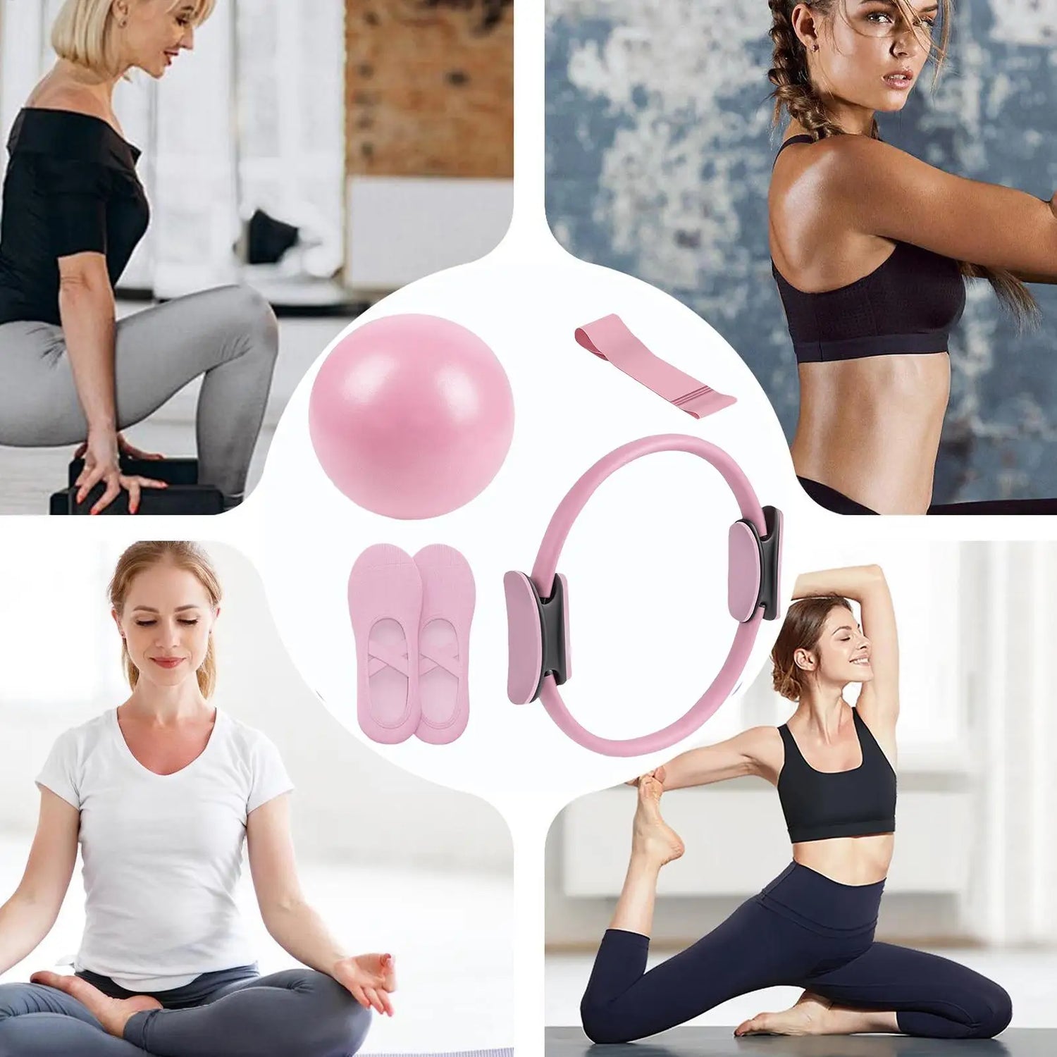 Elevate Your Fitness Journey with the NEW Pilates Ball and Ring Set - Perfect for Pregnancy and Postpartum Workouts!